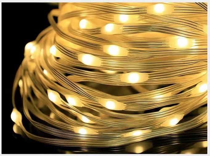 Професійна LED-гірлянда SunLamp 22м 200led USB, мідний дріт, IP67