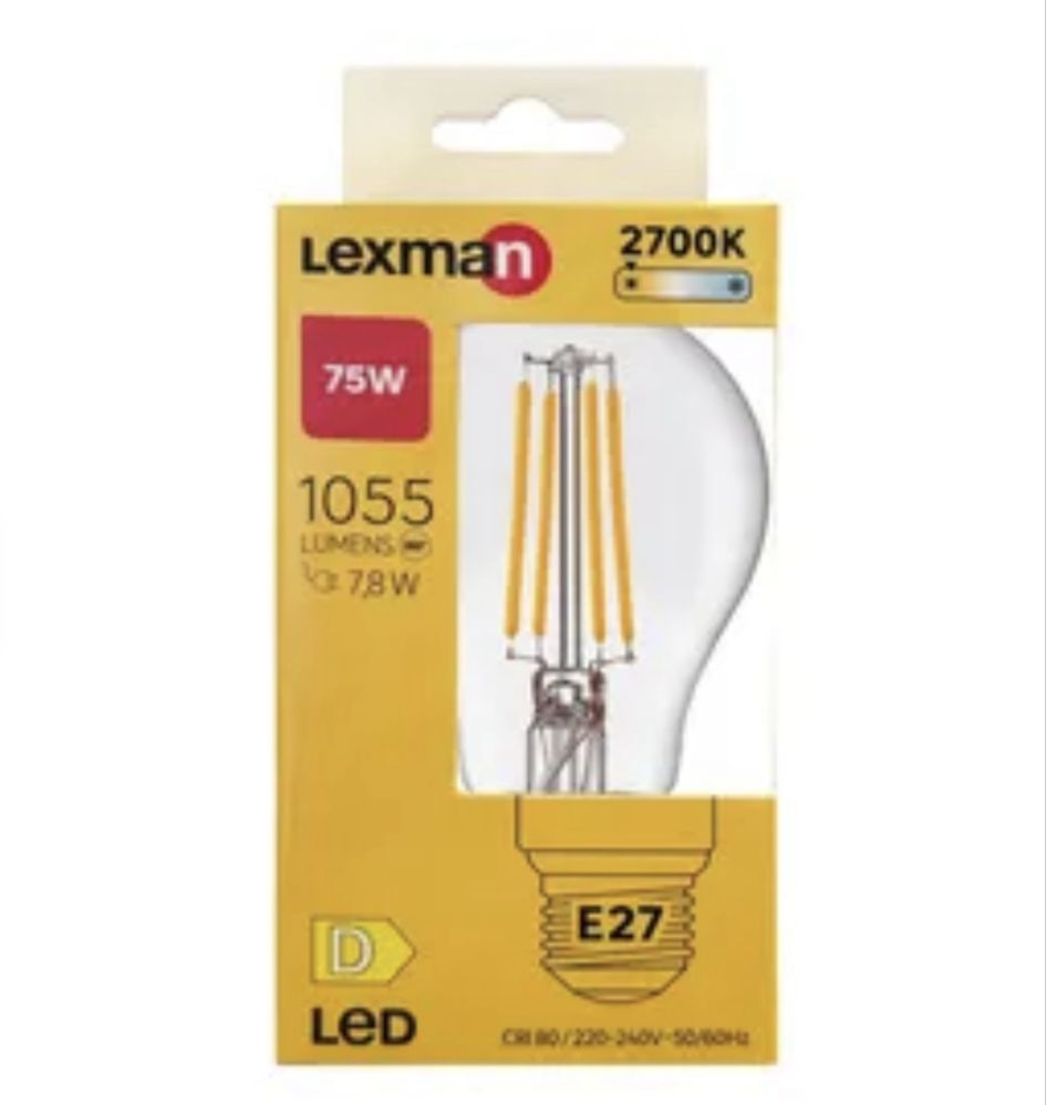 Żarówka LED E27 7,8 W 1055 lm Ciepła biel Lexman