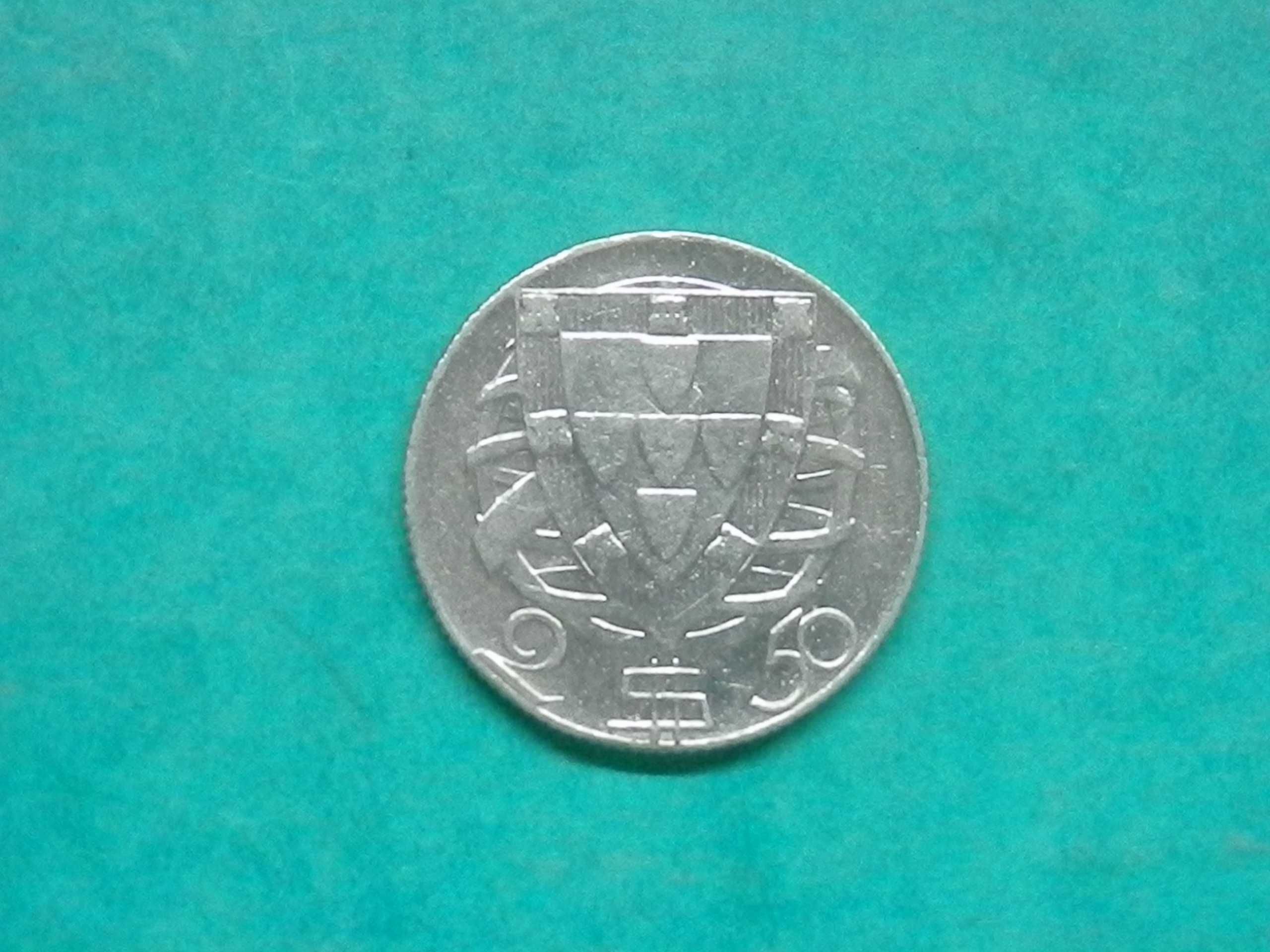 1001 - República: 2$50 escudos 1948 prata, por 9,00