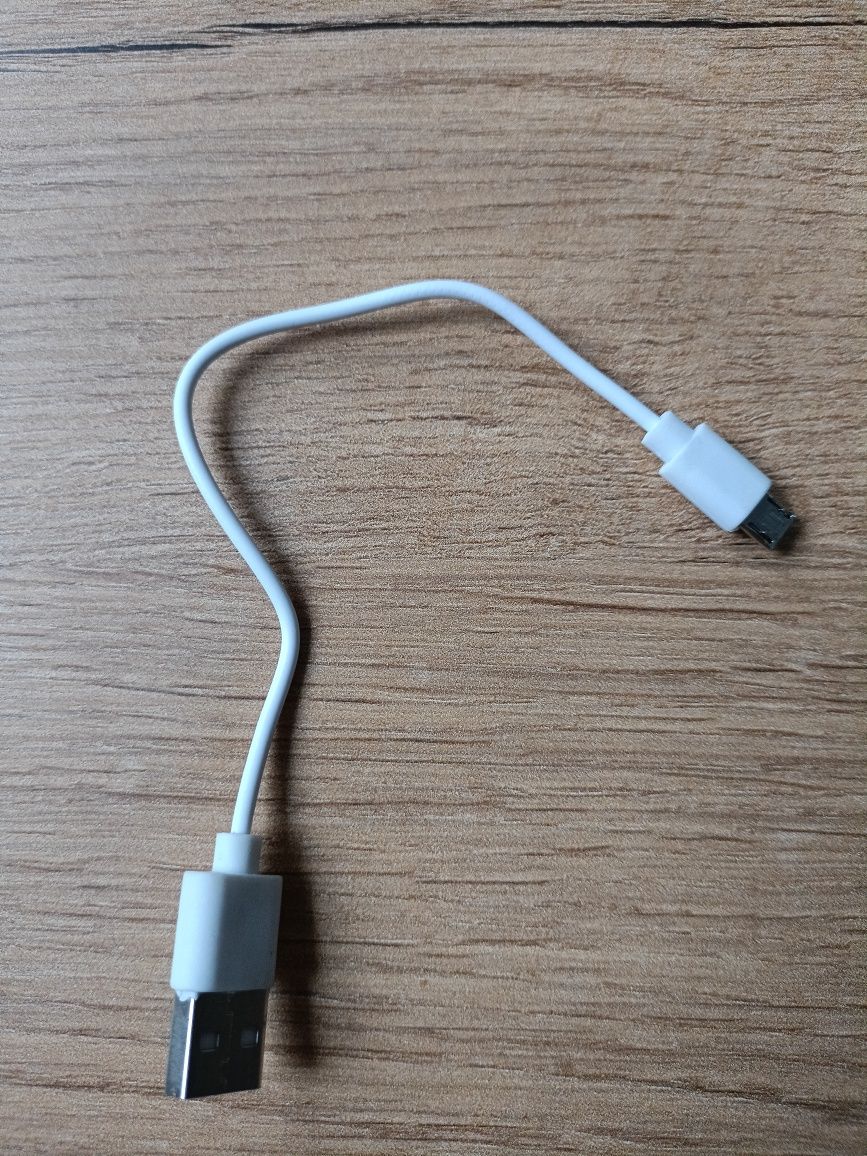 3 sztuki biały kabel micro USB 20cm
