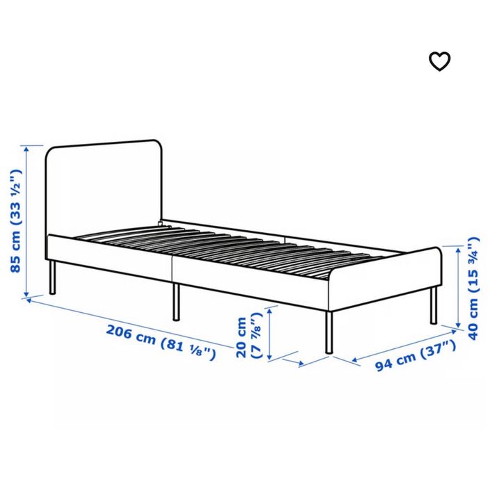 Cama de solteiro ikea + colchão