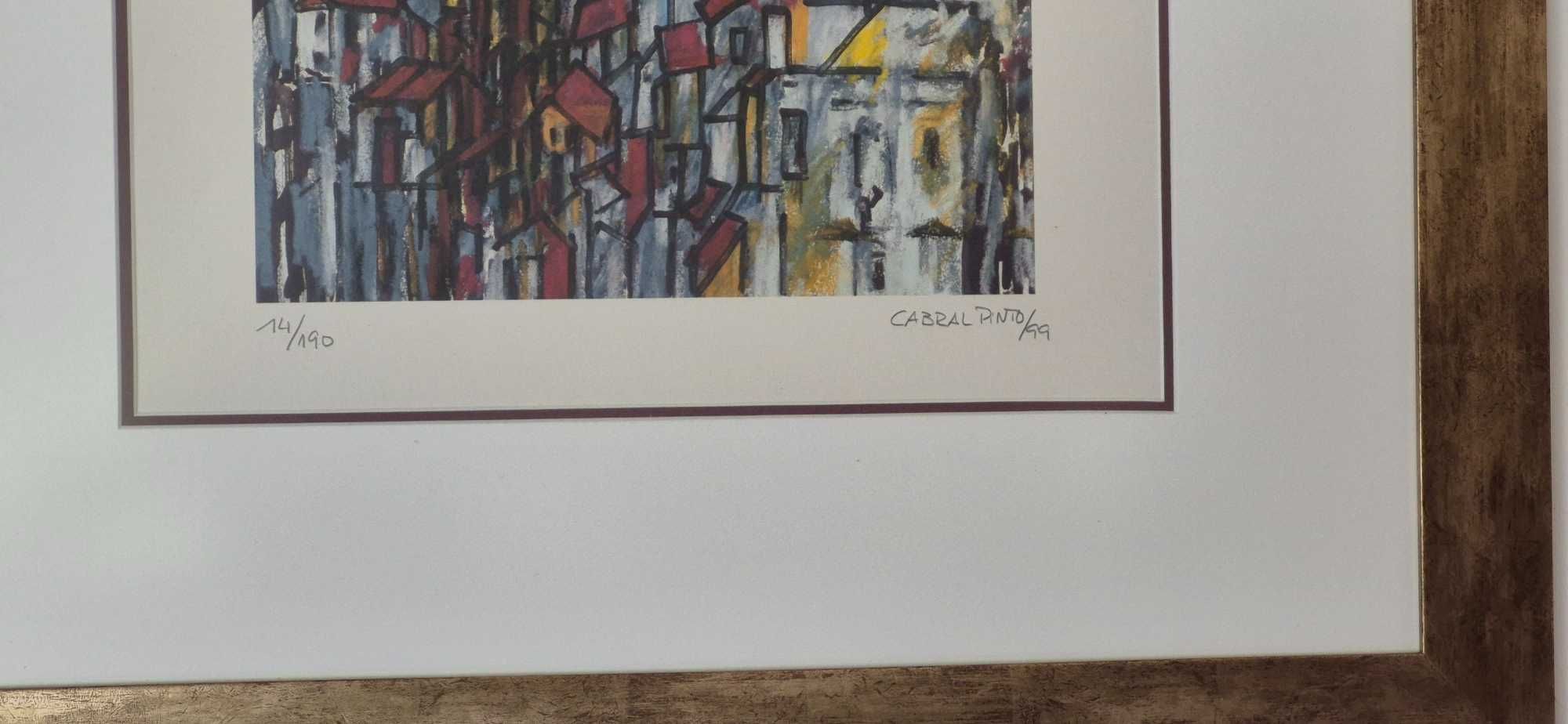 Quadro com serigrafia de Cabral Pinto