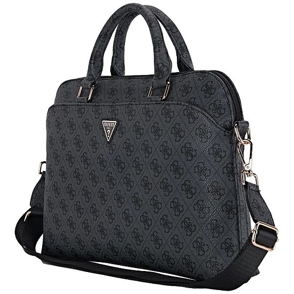 Torba Guess 4G Zipper Pocket Triangle Logo na laptopa 15" - czarna