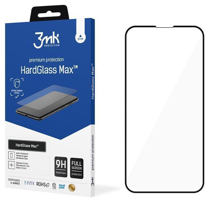 Szkło hartowane na ekran 3mk HardGlass Max do Apple iPhone 13/ 13 Pro