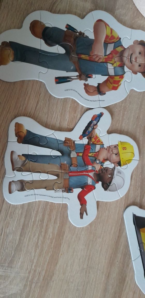 Puzzle konturowe Jumbo, Bob Budowniczy, 4 układanki w teczce