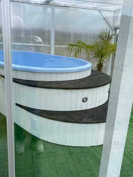 Całoroczny basen 10 os masaż pokrywa LED balia jacuzzi sauna transport