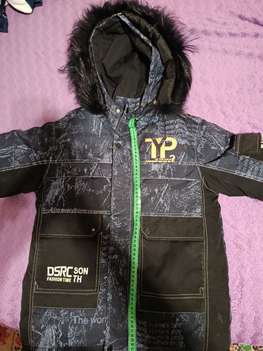 Зимовий пуховик на хлопчика зріст 1.40