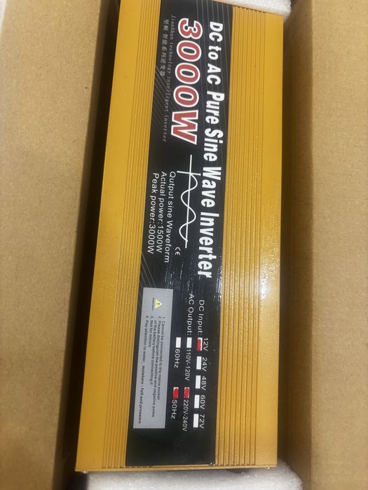 Інвертор Pure Sine Wave Inverter 12-220В 3000 Вт