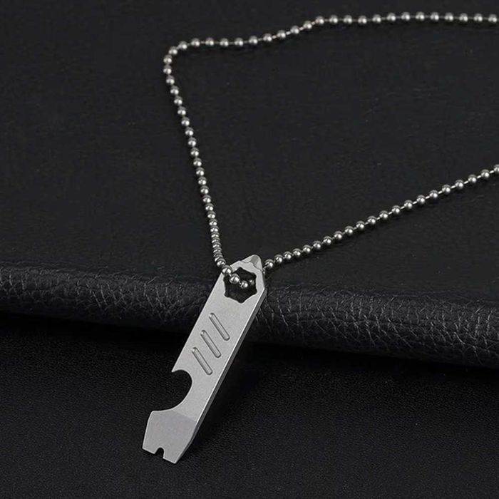 EDC Титановий міні мультитул відкривачка брелок викрутка линійка