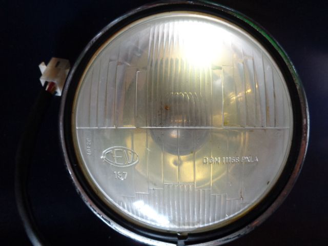 Reflektor lampa Peugeot Retro OLD żółte światło CafeRacer bobber