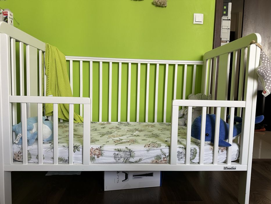 Woodies Łóżeczko dziecięce 120x60 + materac