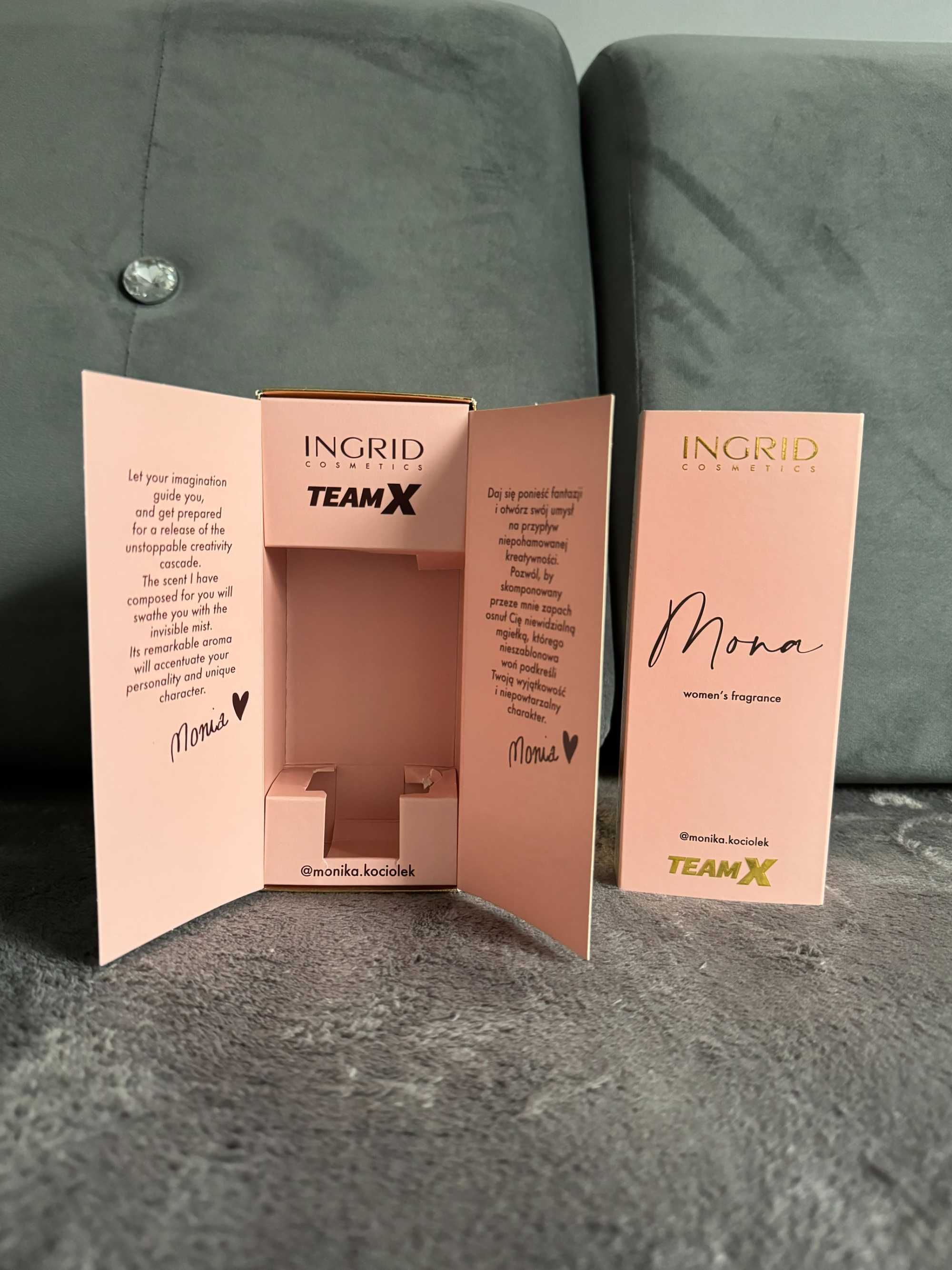 Perfumy Moniki Kociołek x Ingrid + pudełko po perfumach Natsu