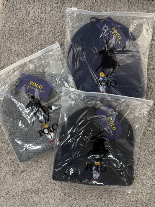 Шапка поло ральф лаурен бір/ шапка ральф лорен з ведмедем чорна/синя