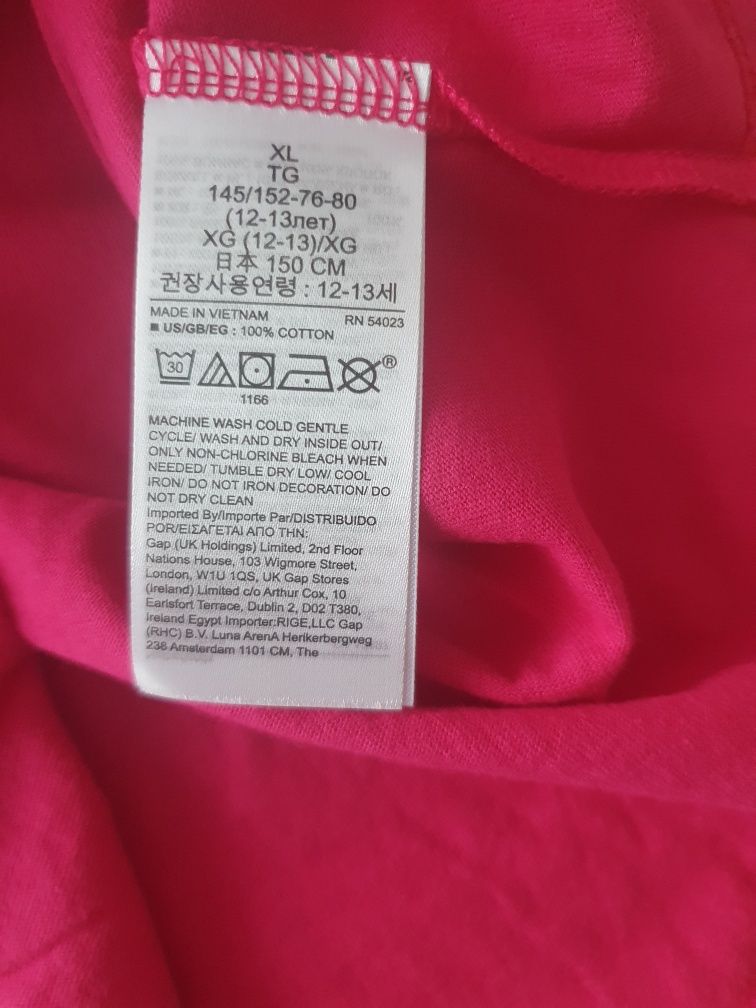 Bluzka 152 158 GAP rozowa jednorozec odwracalne cekiny dziewczynka