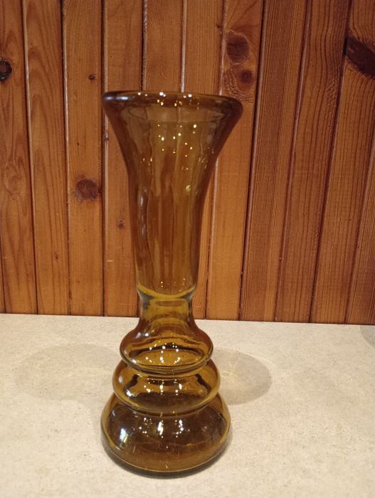 Wazon miodowy szklany