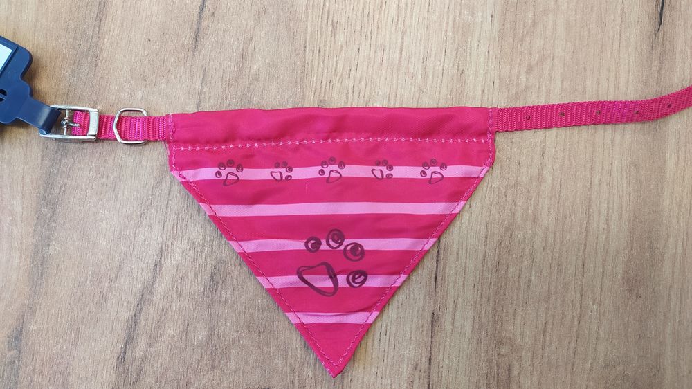 Bandana dla psa i kota, kolor różowy, rozmiar XS 19-24 cm/10 mm