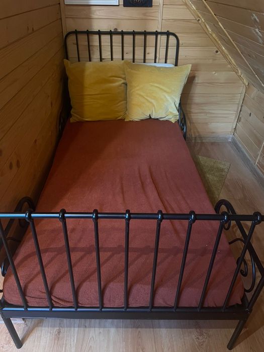 Łóżko czarne + materac