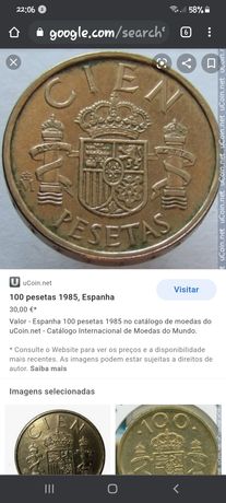 Moeda Espanhola 100 pesetas