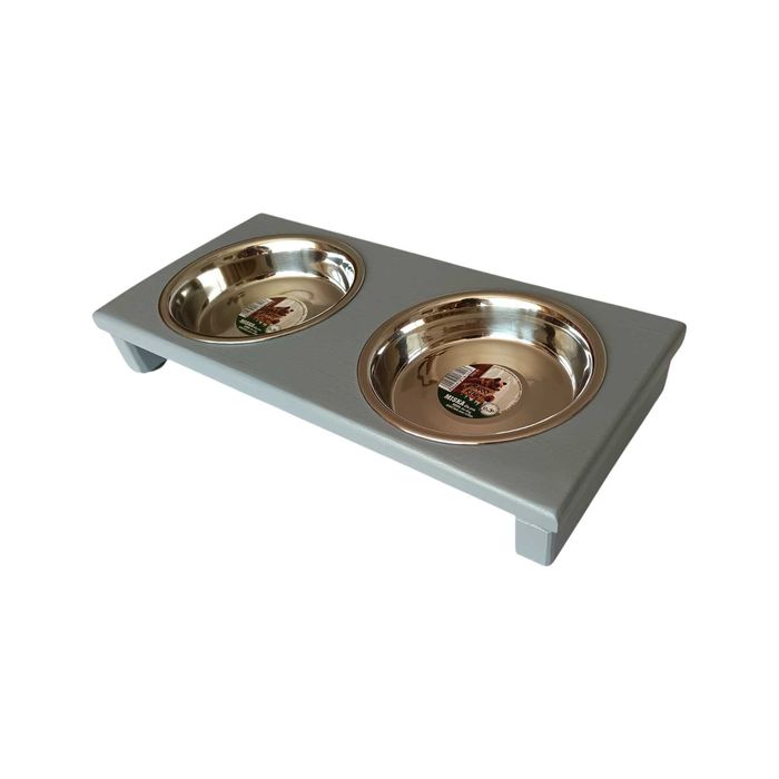 Stojak na miski dla kotów krótkopyskich lub psów szczeniąt 2x 0,3l