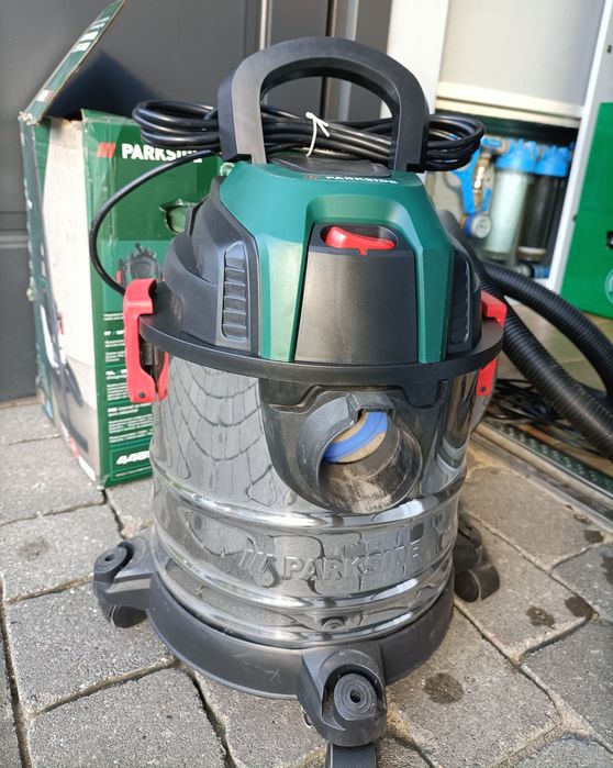 Odkurzacz przemysłowy na mokro i sucho 1200W Parkside + 2 silniki