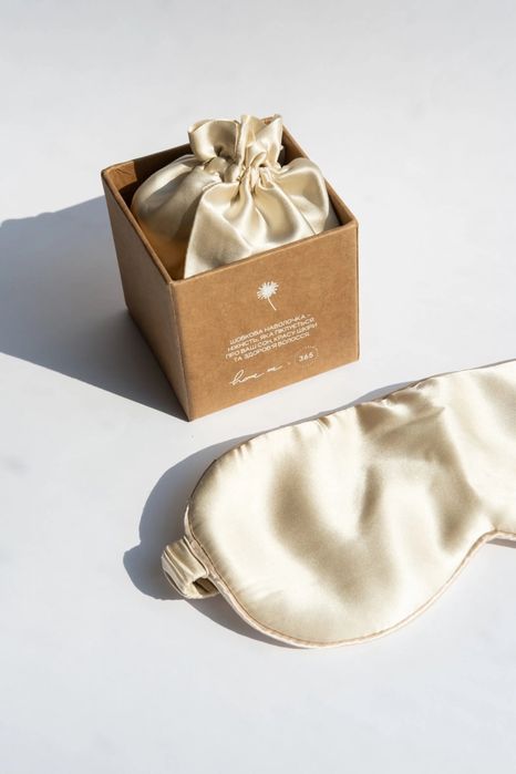 Шовкова маска для сну "шампань" 365 studio