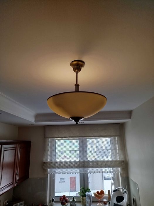 Lampa wisząca ampla mosiężna