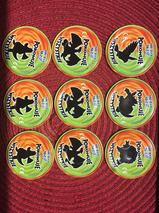 Pokemon big tazo duze zielone metal tazo cheetos lays chio star foods