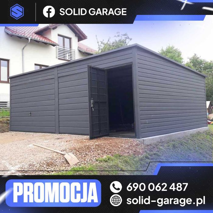 Garaż blaszany ogrodowy garaz dowolny wymiar 7x5m (8x5 9x6 10x8 11x7)