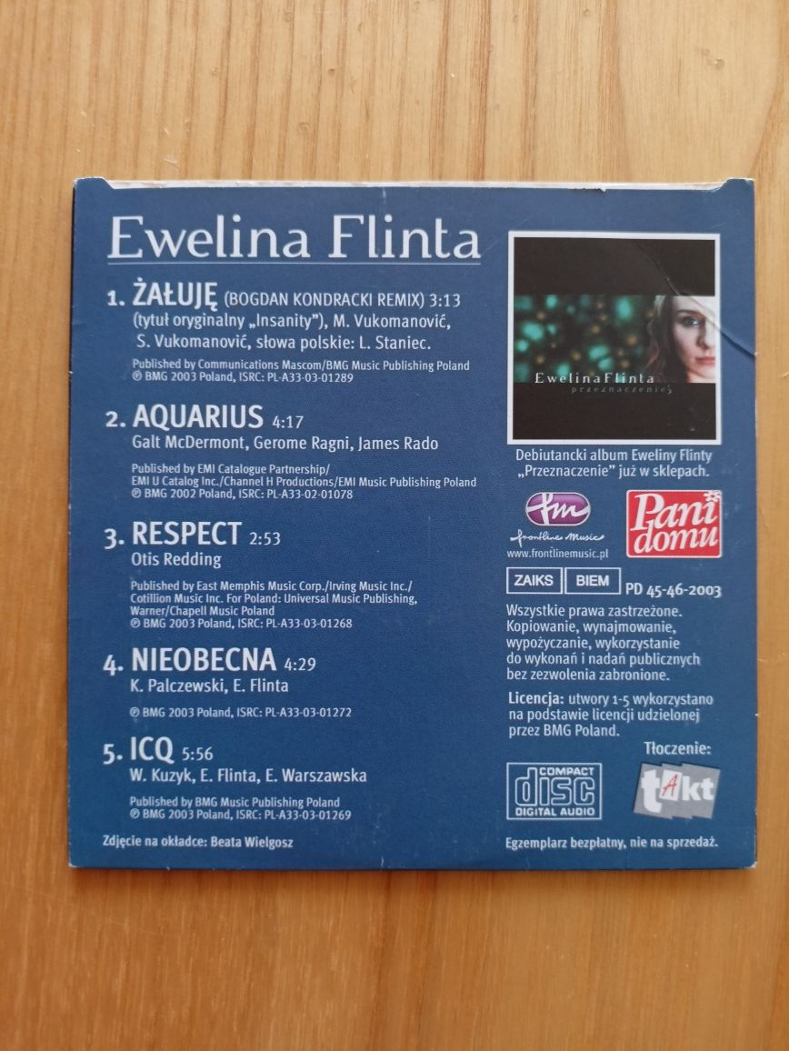 Ewelina FLINTA na płycie CD