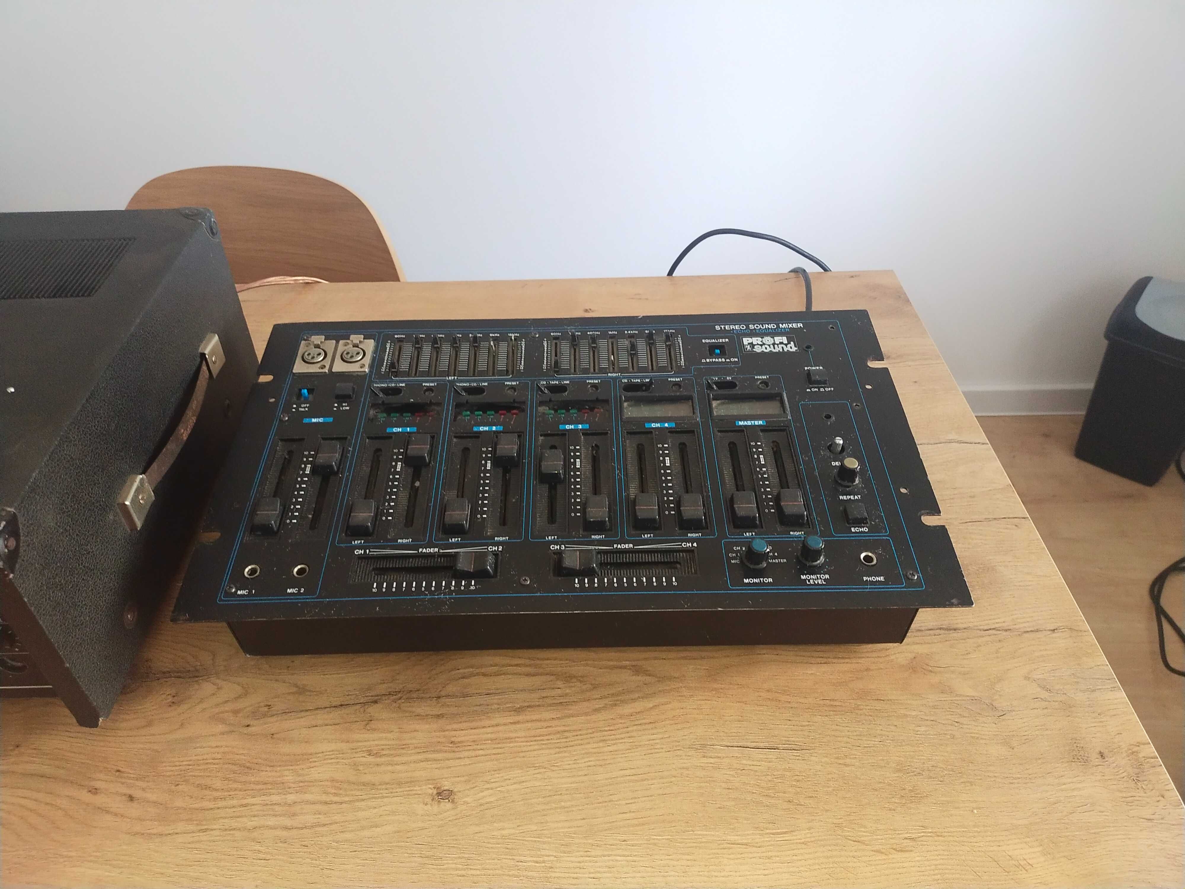 SPRAWNY! wzmacniacz UNITRA + mixer, eltron estrada prl