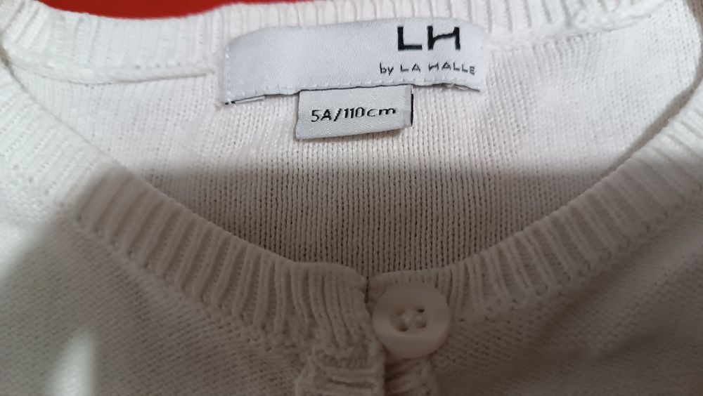 Bolero Casaco branco menina 5 Anos