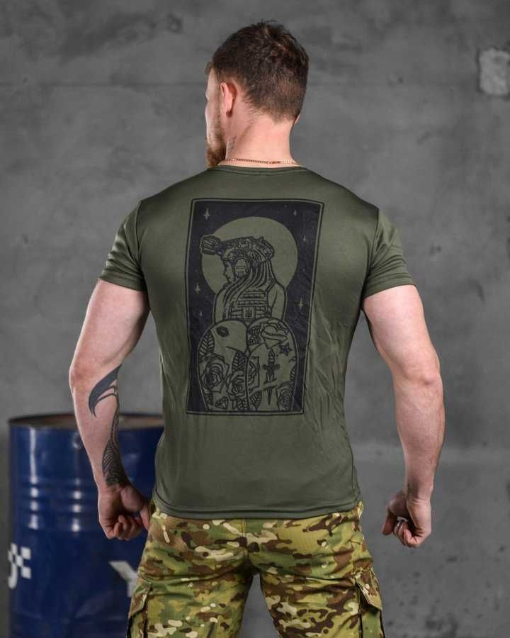 Тактическая потоотводящая футболка Odin diva oliva 
материал coolmax