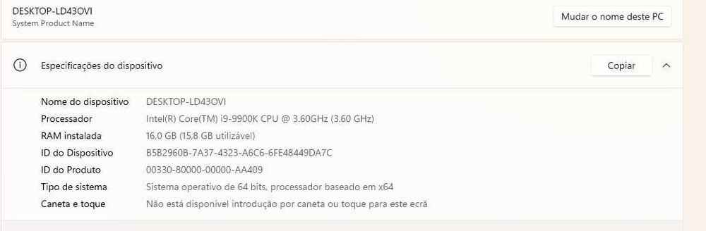 computador gamer i9 9900K