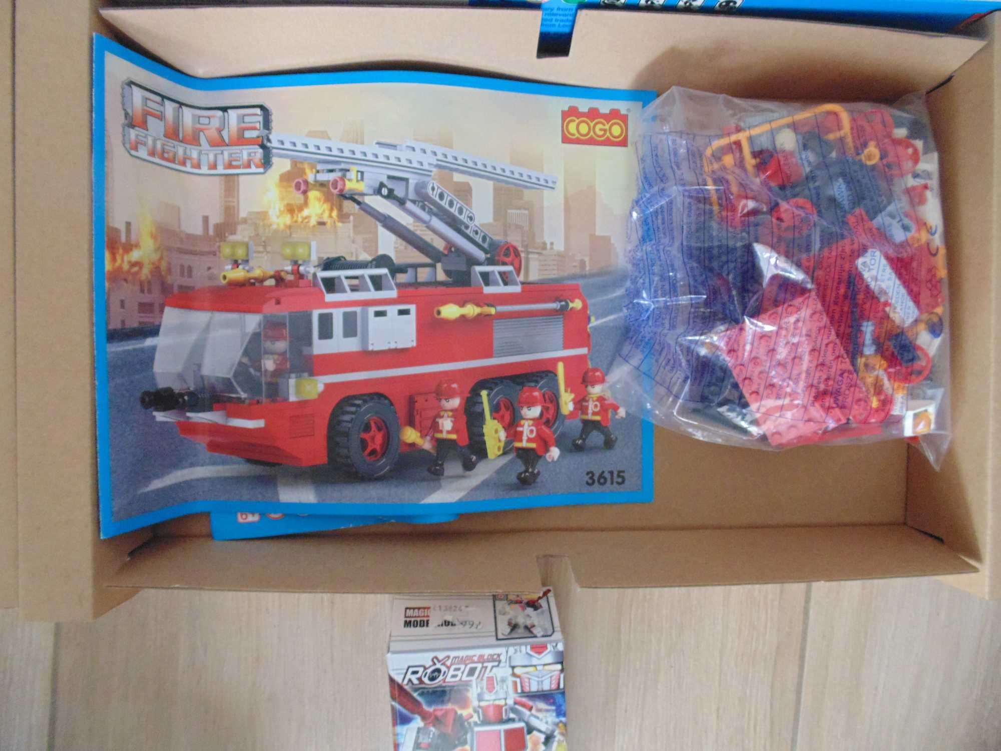 klocki Cogo space i fire fighter, kompatybilne z lego - 6+