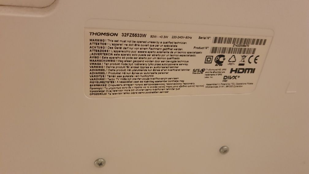 Telewizor LED Thomson biały 32" Smart TV