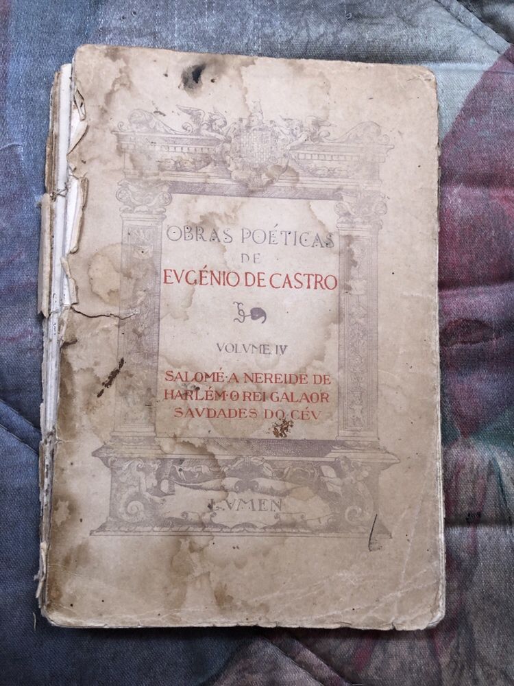 1929 Obras Poéticas de Eugénio de Castro - Volume IV (portes gratuitos