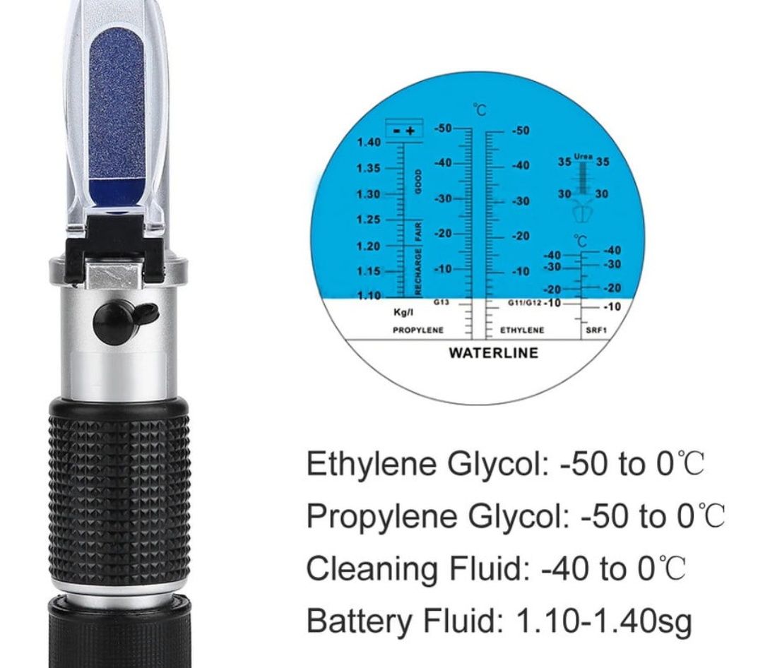 Автомобильный рефрактометр: температура замерзания антифризов и омыват