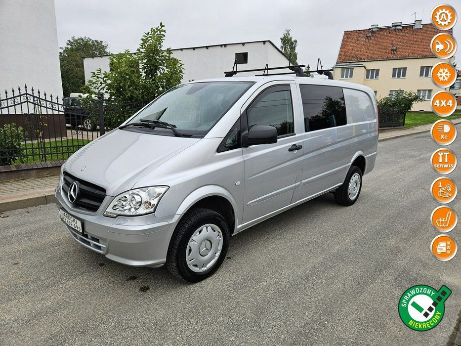 Mercedes-Benz Vito  Opłacony Zadbany Bogato Wyposażony 1 Wł Po Serwisie 4x4 Gotów do Pracy