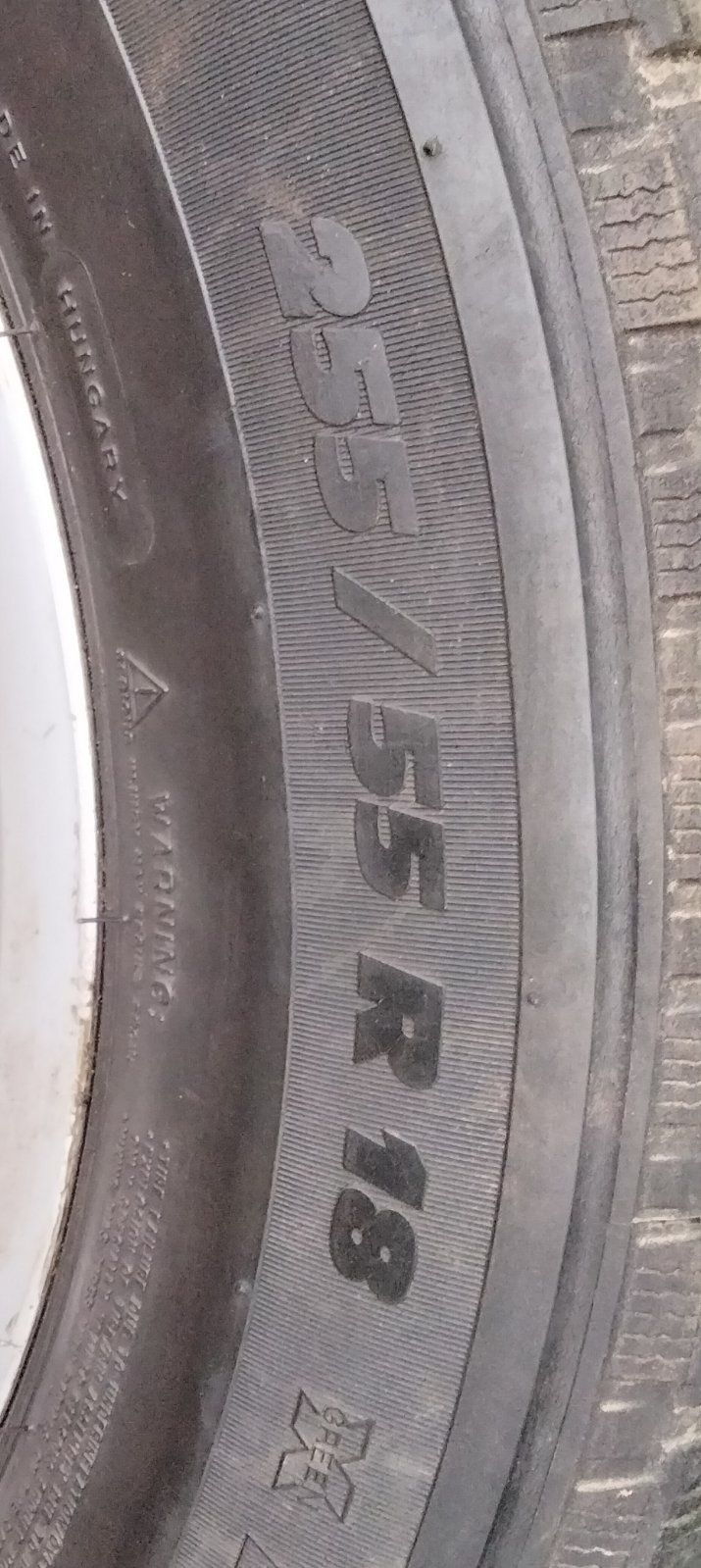 MICHELIN 255/55 R18.На дисках Porsche Cayenne.