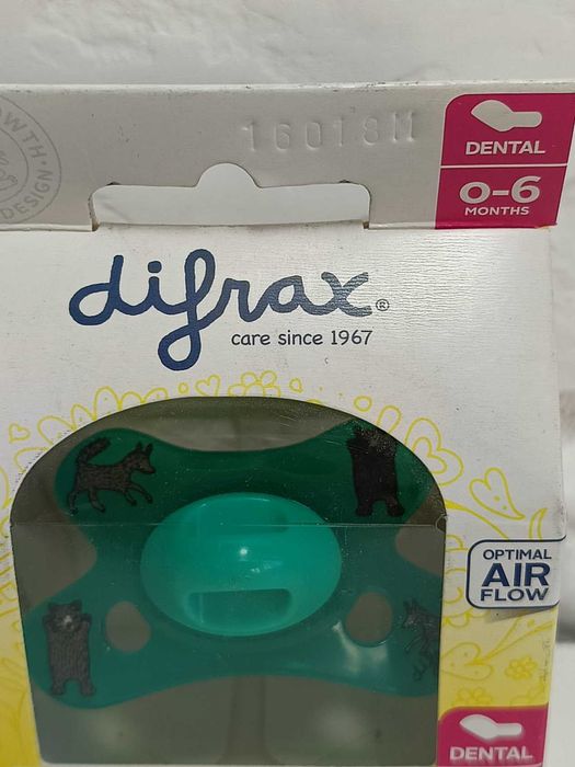Difrax Smoczek anatomiczny ortodontyczy 0-6m LEŚNI PRZYJACIELE