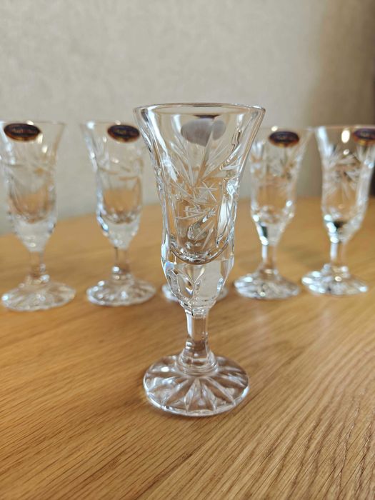 Kryształowe kieliszki do wódki tulipan NOWE