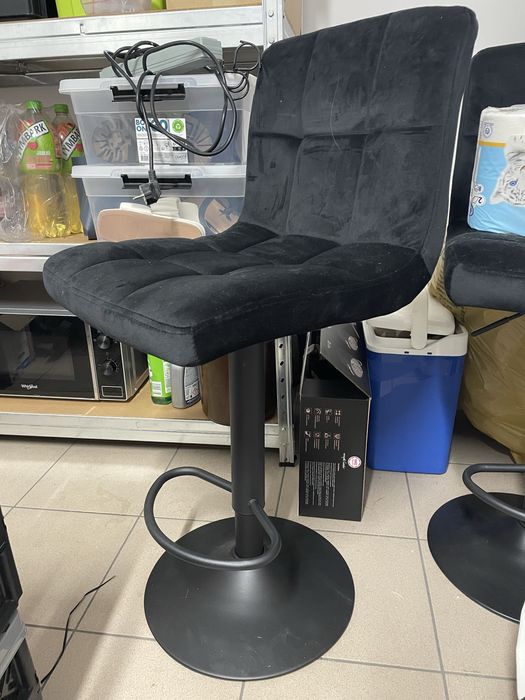 Hokery tapicerowane czarne