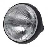 Reflektor Lampa Motocyklowa Cafe Racer 7" czarny mat boczne mocowanie