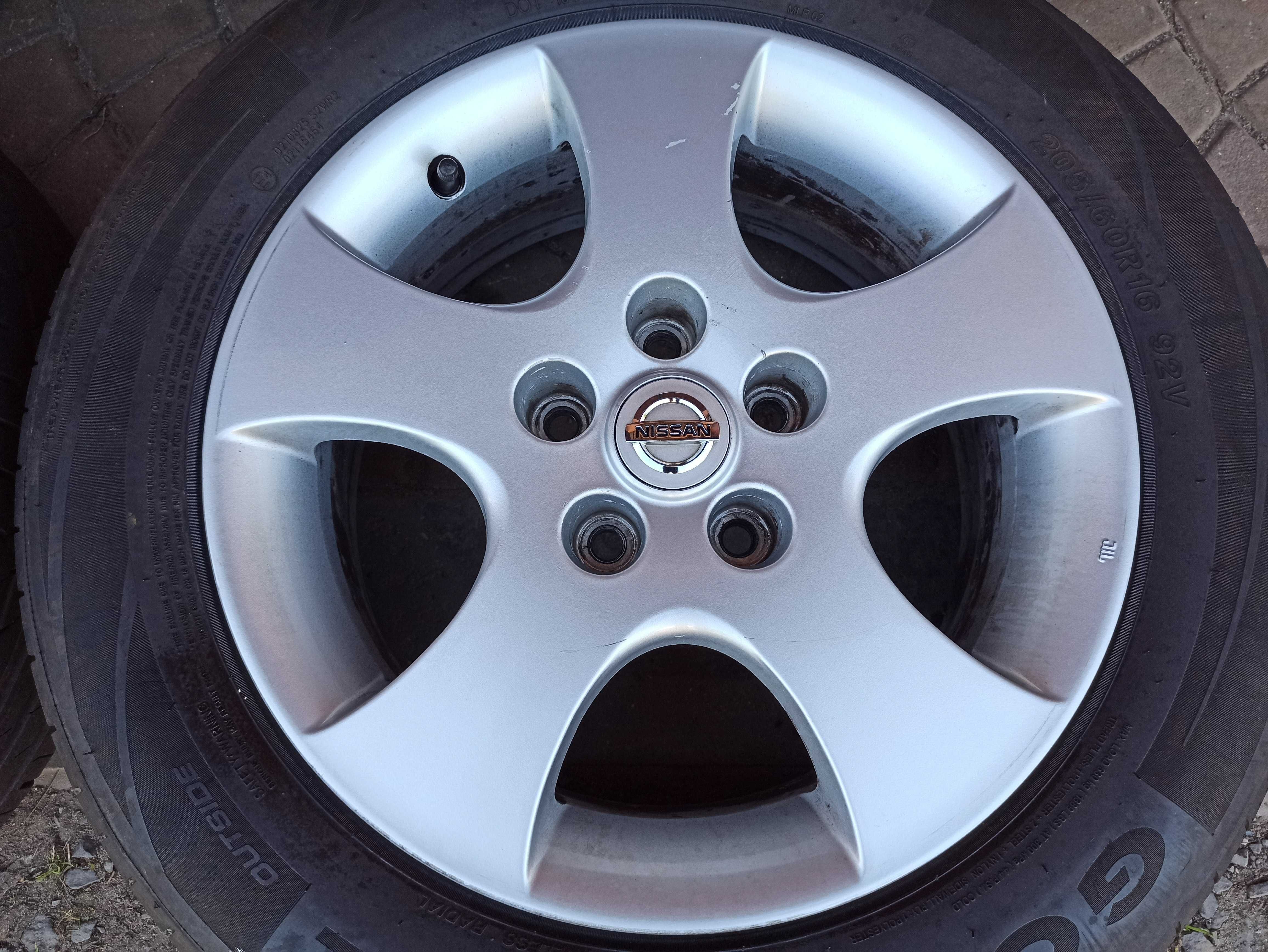 ALUFELGI 16 *5x114,3 *Opony 205/60/16 Nissan Fiat Lexus Renault Toyota