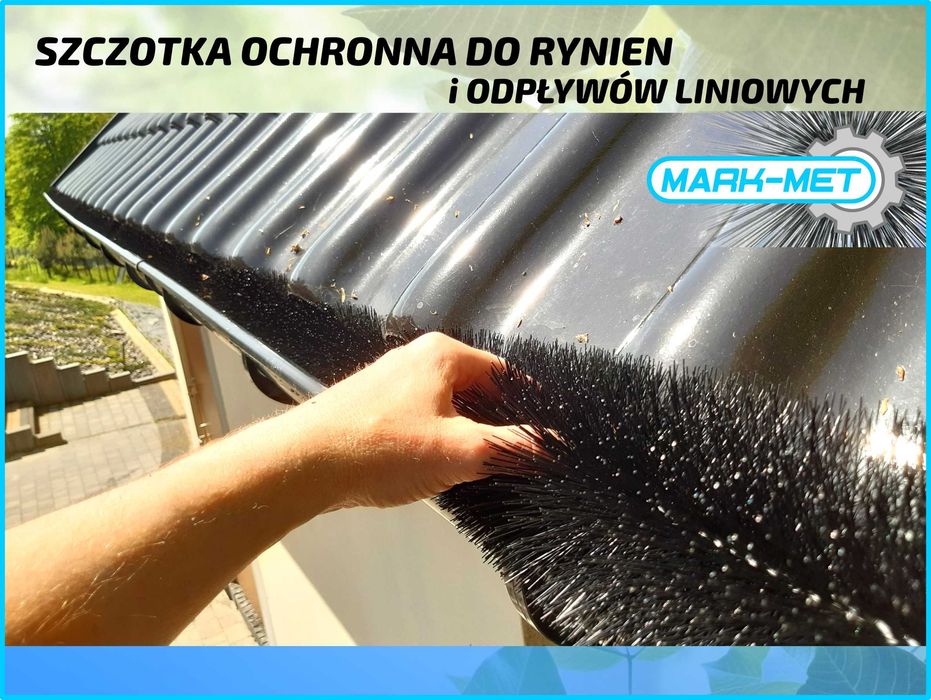 Szczotka siatka kolce ochrona do rynien i odpływów liniowych .