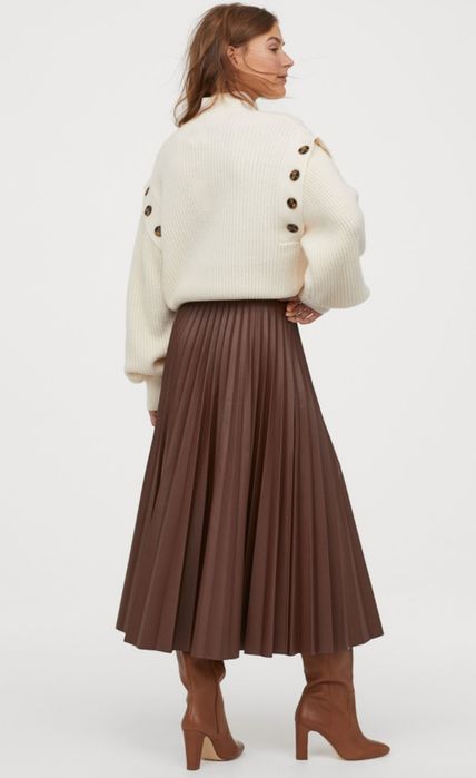 H&М божественний молочний светр-трансформер