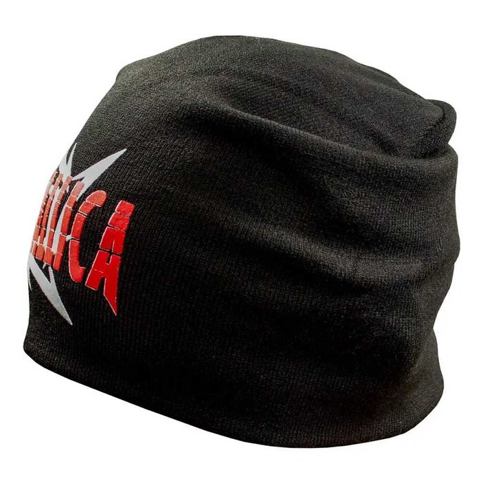 Шапка біні з принтом гурту Metallica (мерч), принт - зірка