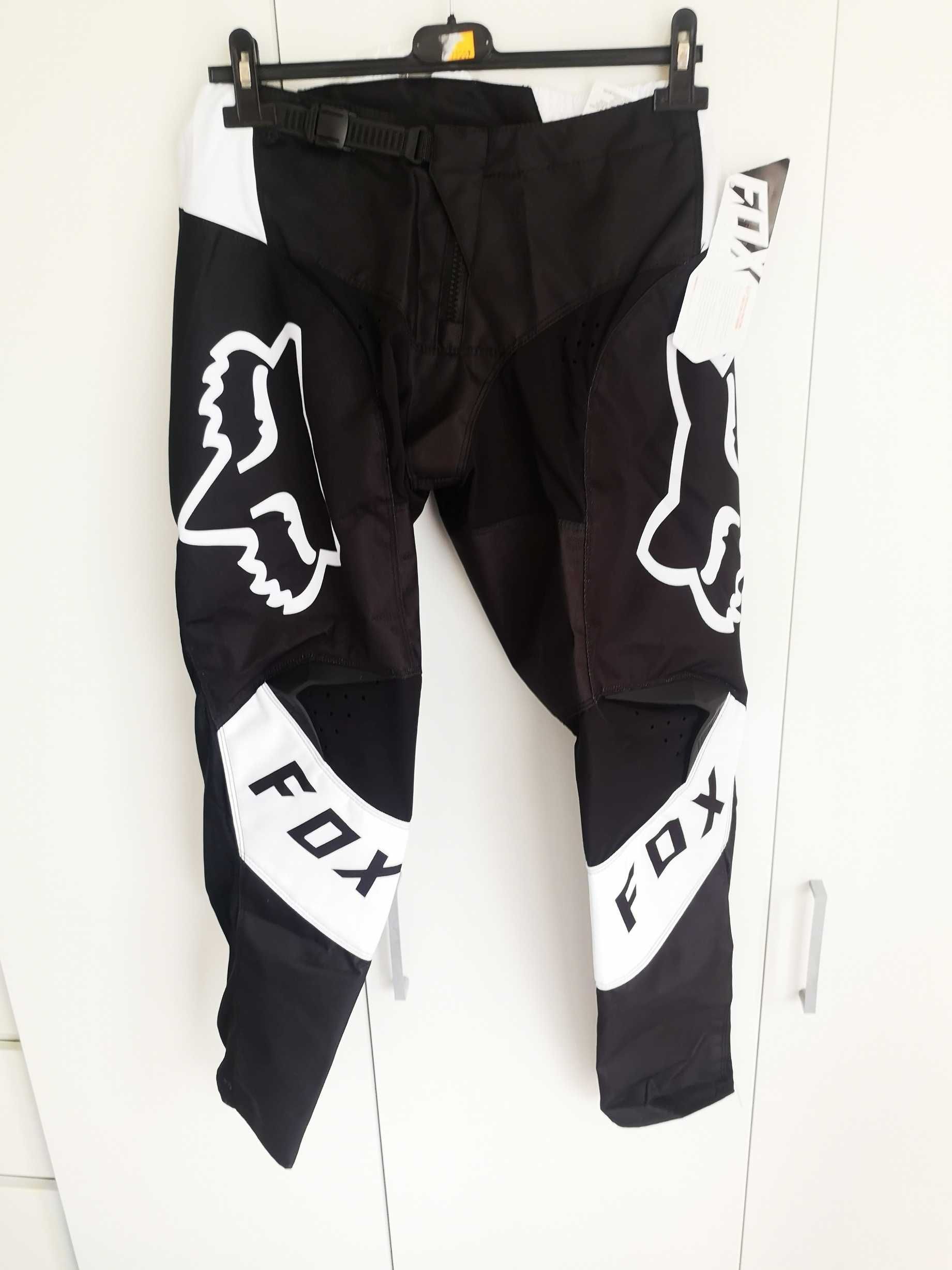 Strój FOX MX 180 (LUX Black White)(cross,quad,enduro,mtb,dh)