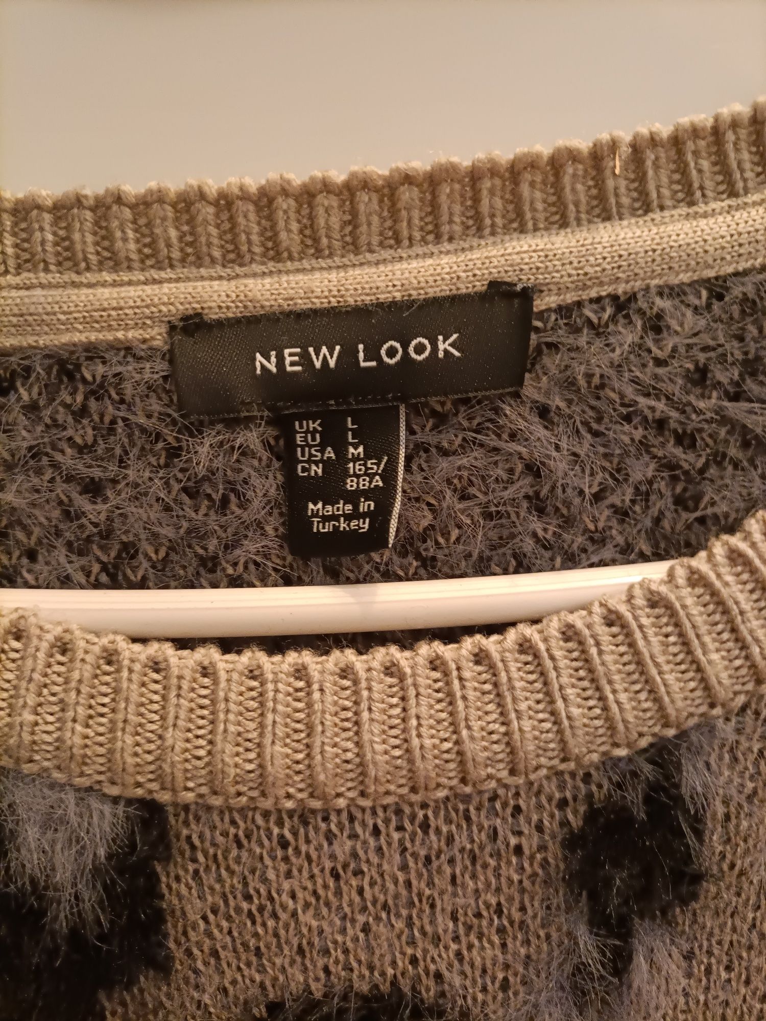 Gruby sweter panterka New Look L jak nowy