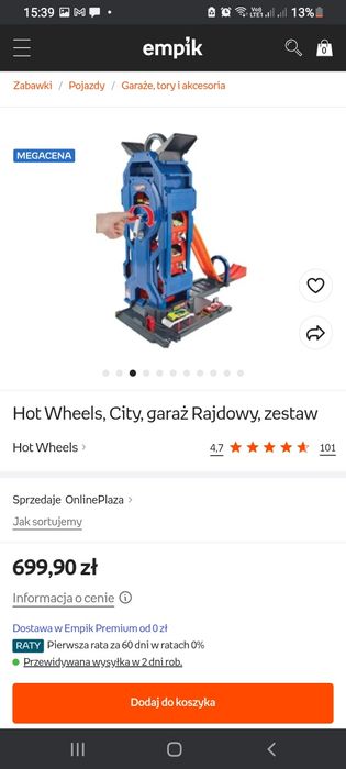Hot Wheels, City, garaż Rajdowy